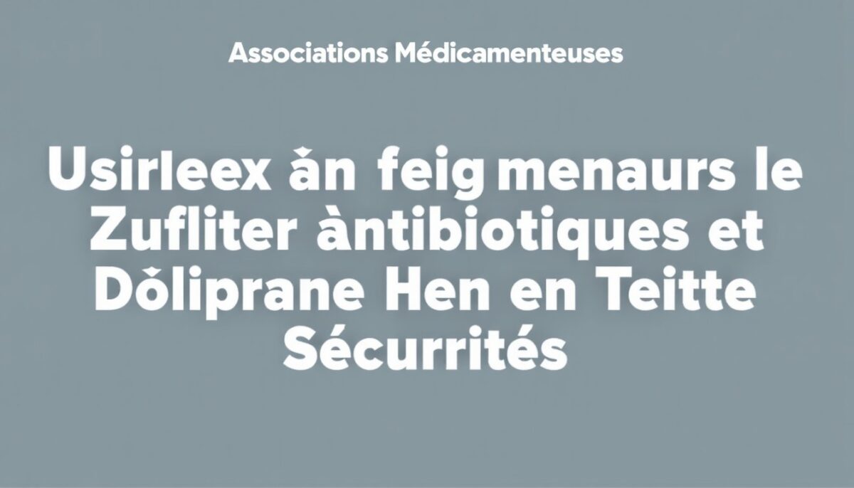 Associations Médicamenteuses : Utiliser Antibiotiques et Doliprane en Toute Sécurité
